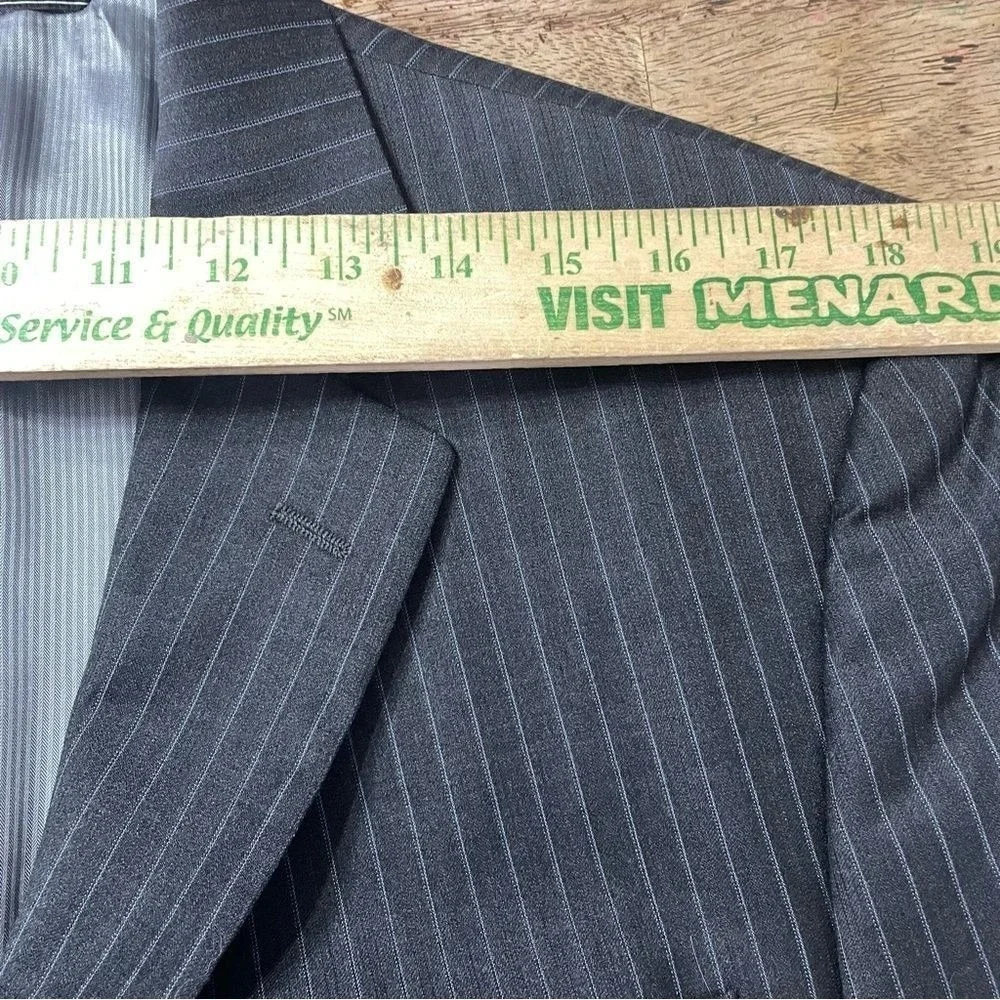 Jack‎ Victor Pinstriped Loro Piana Wool Valuto CT Blazer Jacket Sz 42R